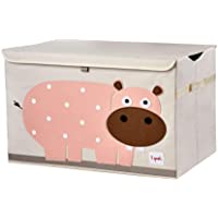 Los mejores  - 3 Sprouts Kids Toy Chest - Baúl de almacenamiento para habitación de niños y niñas- hipopótamo